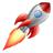Cartoon rocket space ship — Stock Vector #12265774