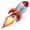 Description: Cartoon rocket space ship — Stock Vector #12265774
